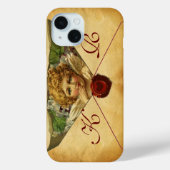ANGEL HEART WAX SEAL PARCHMENT Monogram Case-Mate iPhone Case (Achterkant)