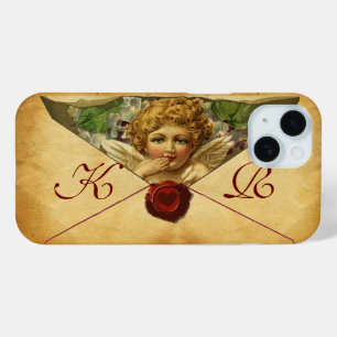 ANGEL HEART WAX SEAL PARCHMENT Monogram iPhone 15 Case