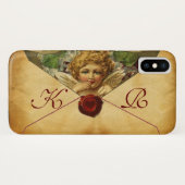 ANGEL HEART WAX SEAL PARCHMENT Monogram Case-Mate iPhone Case (Achterkant (horizontaal))