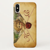 ANGEL HEART WAX SEAL PARCHMENT Monogram Case-Mate iPhone Case (Achterkant)