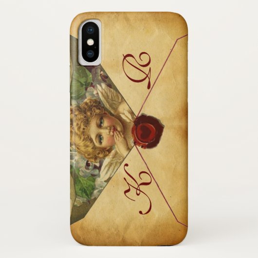 ANGEL HEART WAX SEAL PARCHMENT Monogram Case-Mate iPhone Case (Achterkant)