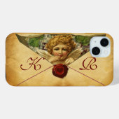 ANGEL HEART WAX SEAL PARCHMENT Monogram Case-Mate iPhone Case (Achterkant (horizontaal))