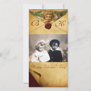 ANGEL HEART WAX SEAL PARCHMENT Monogram Feestdagenkaart