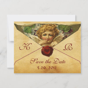 ANGEL HEART WAX SEAL PARCHMENT MONOGRAM KAART