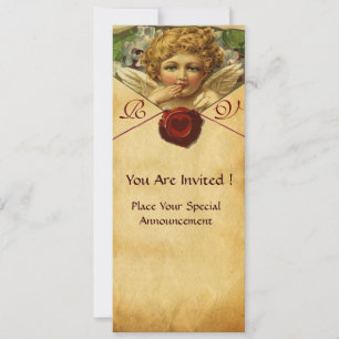 ANGEL HEART WAX SEAL PARCHMENT MONOGRAM KAART