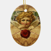 ANGEL HEART WAX SEAL PARCHMENT Monogram Keramisch Ornament (Achterkant)