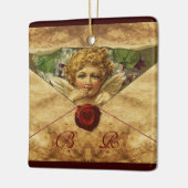 ANGEL HEART WAX SEAL PARCHMENT Monogram Keramisch Ornament (Links)