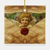 ANGEL HEART WAX SEAL PARCHMENT Monogram Keramisch Ornament (Achterkant)