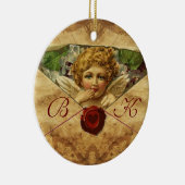 ANGEL HEART WAX SEAL PARCHMENT Monogram Keramisch Ornament (Rechts)