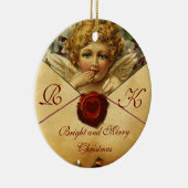 ANGEL HEART WAX SEAL PARCHMENT Monogram Keramisch Ornament (Rechts)