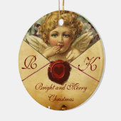 ANGEL HEART WAX SEAL PARCHMENT Monogram Keramisch Ornament (Links)