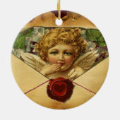 ANGEL HEART WAX SEAL PARCHMENT Monogram Keramisch Ornament (Achterkant)