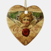 ANGEL HEART WAX SEAL PARCHMENT Monogram Keramisch Ornament (Rechts)