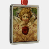 ANGEL HEART WAX SEAL PARCHMENT Monogram Metalen Ornament (Rechts)