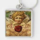 ANGEL HEART WAX SEAL PARCHMENT MONOGRAM SLEUTELHANGER (Voorkant)
