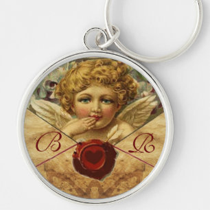 ANGEL HEART WAX SEAL PARCHMENT MONOGRAM SLEUTELHANGER