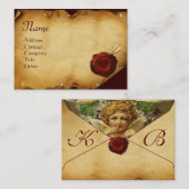 ANGEL HEART WAX SEAL PARCHMENT Monogram Visitekaartje (Voorkant / Achterkant)