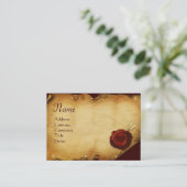 ANGEL HEART WAX SEAL PARCHMENT Monogram Visitekaartje (Staand voorkant)