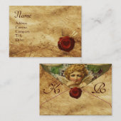 ANGEL HEART WAX SEAL PARCHMENT Monogram Visitekaartje (Voorkant / Achterkant)