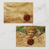 ANGEL HEART WAX SEAL PARCHMENT Monogram Visitekaartje (Voorkant / Achterkant)