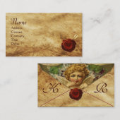 ANGEL HEART WAX SEAL PARCHMENT Monogram Visitekaartje (Voorkant / Achterkant)