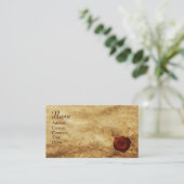 ANGEL HEART WAX SEAL PARCHMENT Monogram Visitekaartje (Staand voorkant)