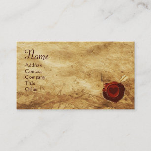 ANGEL HEART WAX SEAL PARCHMENT Monogram Visitekaartje