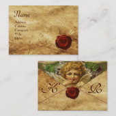 ANGEL HEART WAX SEAL PARCHMENT Monogram Visitekaartje (Voorkant / Achterkant)