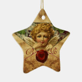 ANGEL HEART WAX SEAL PARCHMENT Star Monogram Keramisch Ornament (Rechts)