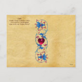 ANGEL HEART WAX SEAL PARCHMENT VALENTIJN Monogram Feestdagenkaart (Achterkant)