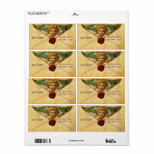 ANGEL HEART WAX SEAL PARCHMENT VALENTIJNSDAG ETIKET (Full Sheet)