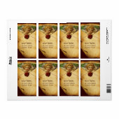 ANGEL HEART WAX SEAL PARCHMENT Valentijnsdag Etiket (Full Sheet)