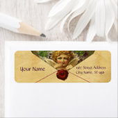 ANGEL HEART WAX SEAL PARCHMENT VALENTIJNSDAG ETIKET (Insitu)