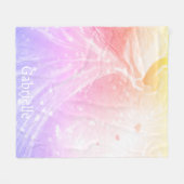 Angel Heart Wings Pink Purple Ombre Art Custom Fleece Deken (Voorkant (Horizontaal))