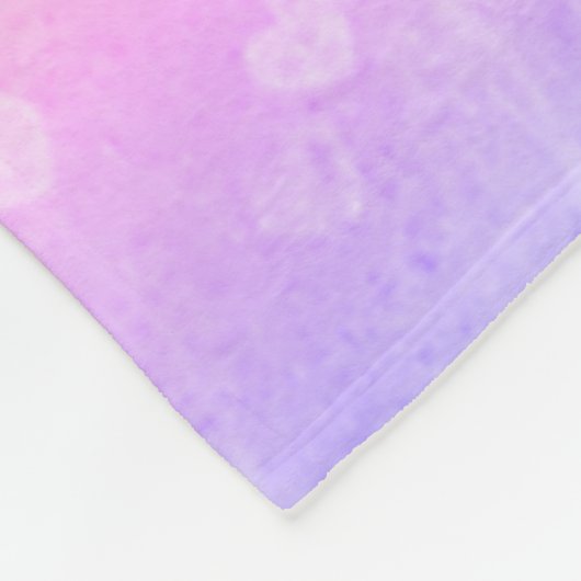 Angel Heart Wings Pink Purple Ombre Art Custom Fleece Deken (Hoek)