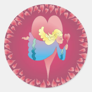 ANGEL HEARTS VAN SHARON SHARPE RONDE STICKER