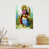 Angel Heilige Archangel Saint Michael Poster (Keuken)