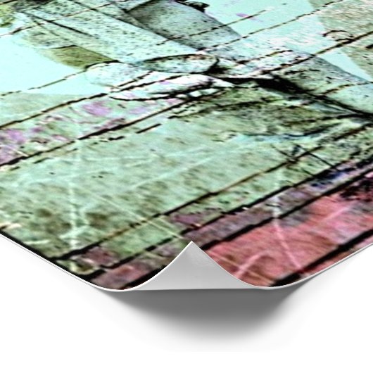 Angel Heilige Kruis en Poster van het hart (Hoek)