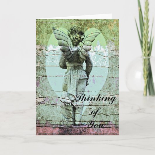 Angel Heilige Kruisdenkkaart Bedankkaart (Voorkant)