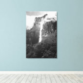 Angel-Herfsten in zwart-wit Canvas Afdruk (Insitu (Houten vloer))