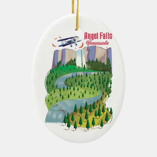 Angel Herfsten Venezuela Keramisch Ornament (Achterkant)