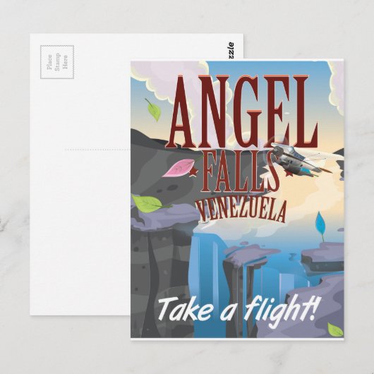 Angel Herfsten Venezuela Reisposter Briefkaart (Voorkant / Achterkant)