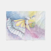 Angel Holding Bird Fleece Blanket (Voorkant (Horizontaal))