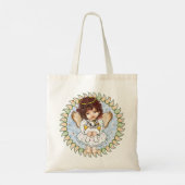 Angel Holding Cat Canvas tas (Achterkant)