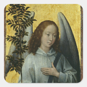 Angel Holding een Olijfbijkantoor Vierkante Sticker