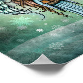 Angel holding Fawn Illustrated Art Poster (Hoek)