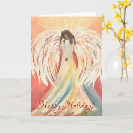 Angel Holiday Card Kaart (Gele Bloem)