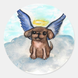 Angel-hond Ronde Sticker