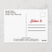 Angel Hope Red Rose Inspirerend Quote Art Briefkaart (Achterkant)