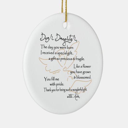 Angel Hugs Ornament voor Dochter (Rechts)